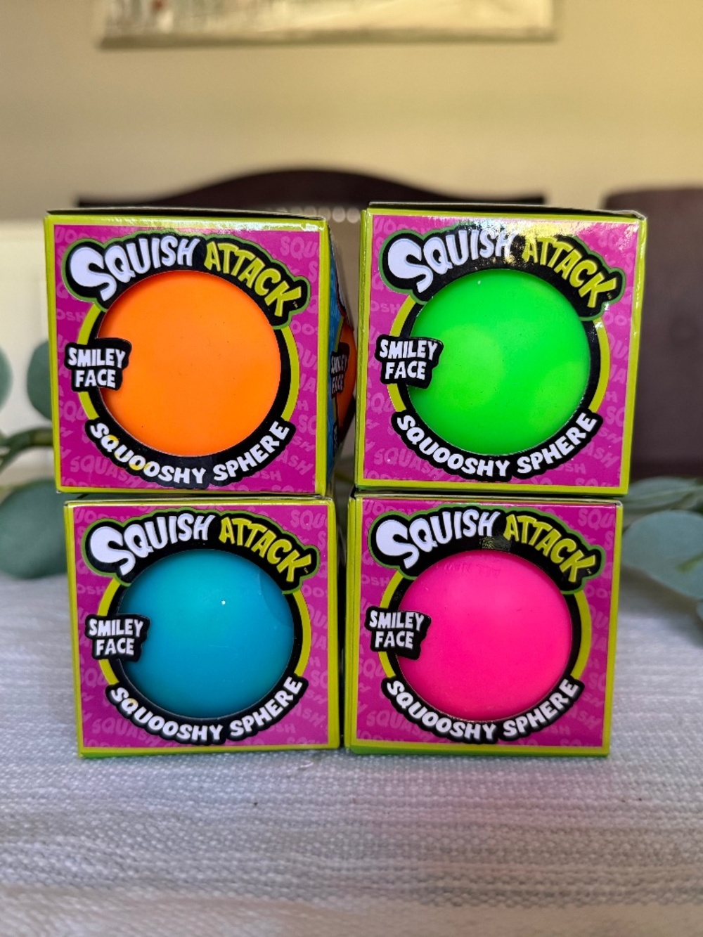 Smiley Face Squish Attack - squooshy sphere/ball